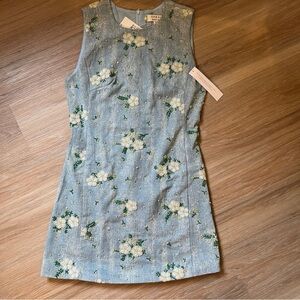 DREAM Harmony Bead Denim mini Dress Sister Jane small concert western boho